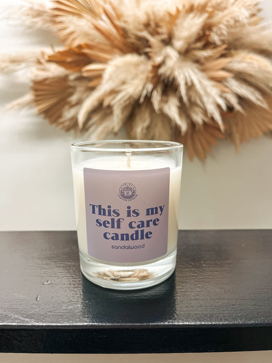 "This is my self care" - Sandalwood scented candle