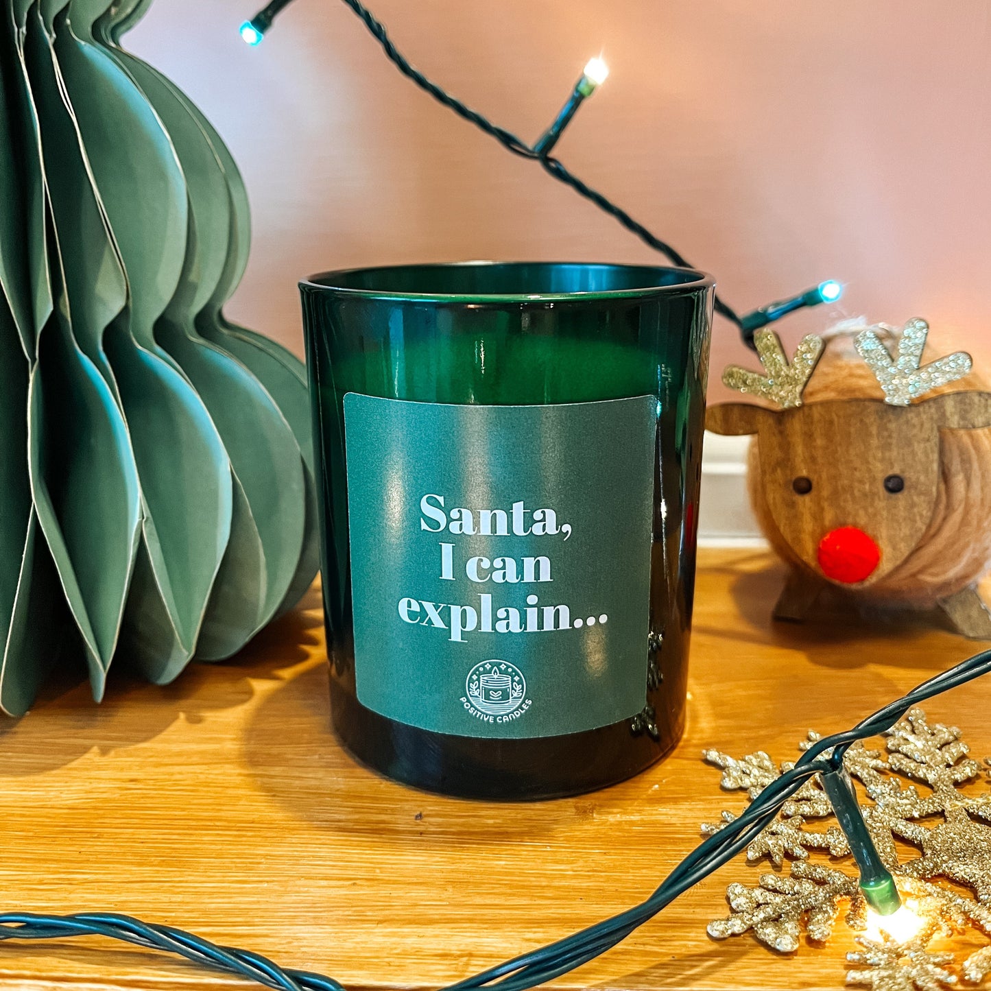 "Santa, I can explain..." -  scented candle