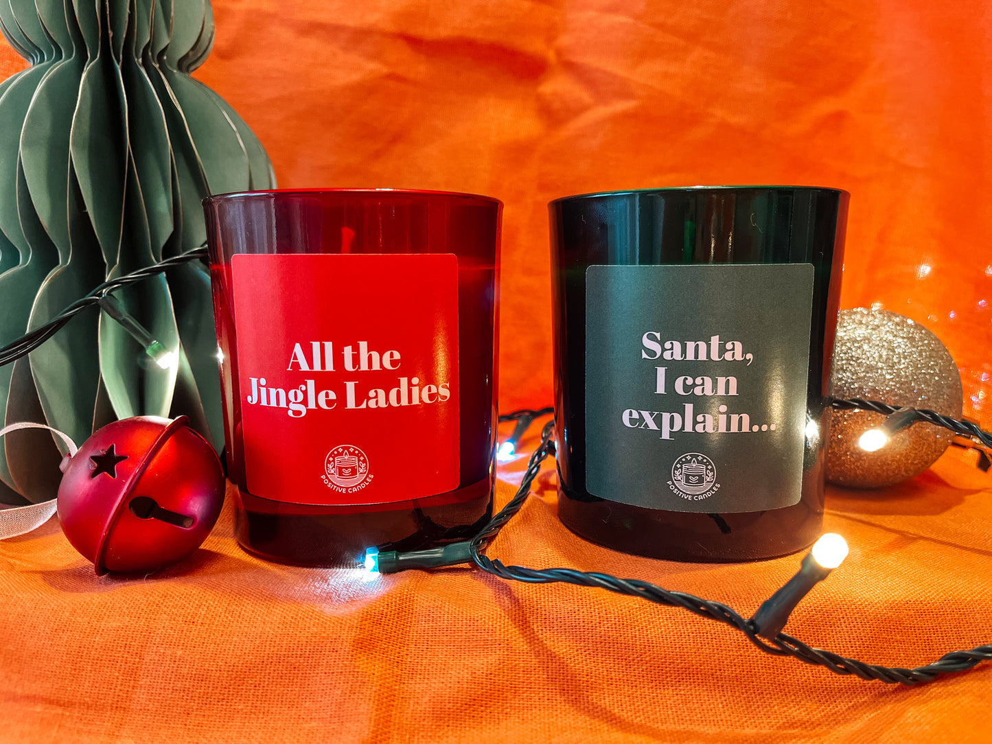 "Santa, I can explain..." -  scented candle